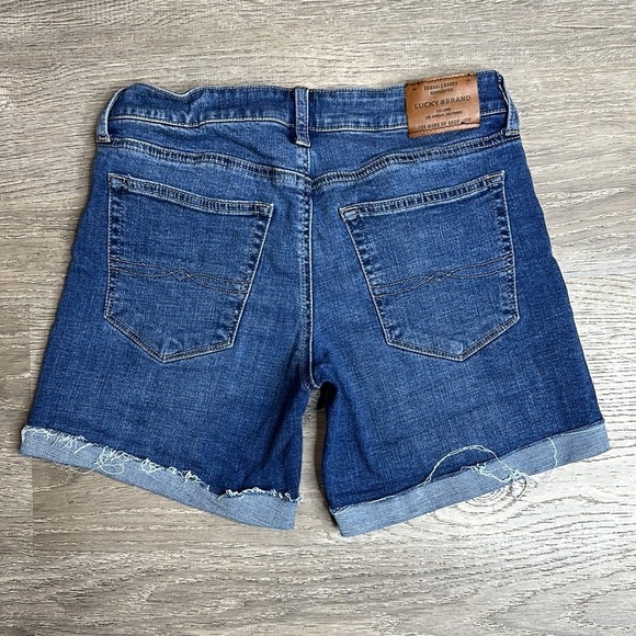 Lucky Brand Women’s The Roll Up Mid-Rise Blue Denim Shorts Size 2/26 - Picture 6 of 11